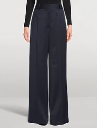 Wool Wide-Leg Suit Pants
