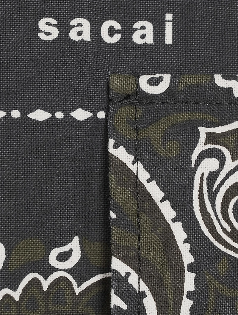 Cotton Short-Sleeve Shirt Bandana Print