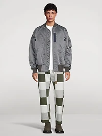 Patchwork Belted Pants