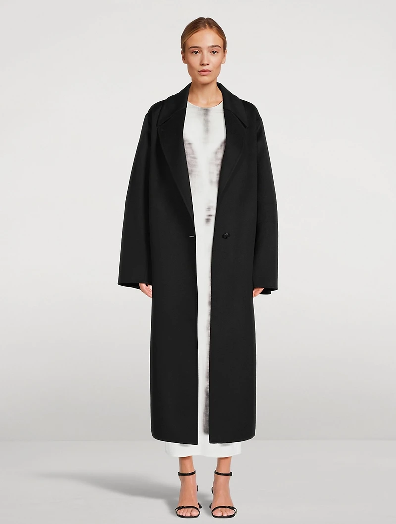 Wool And Cashmere Single-Breasted Coat