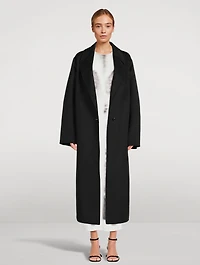 Wool And Cashmere Single-Breasted Coat