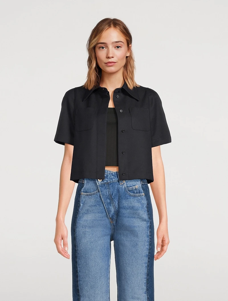 Reproportioned Wool And Cotton Shirt