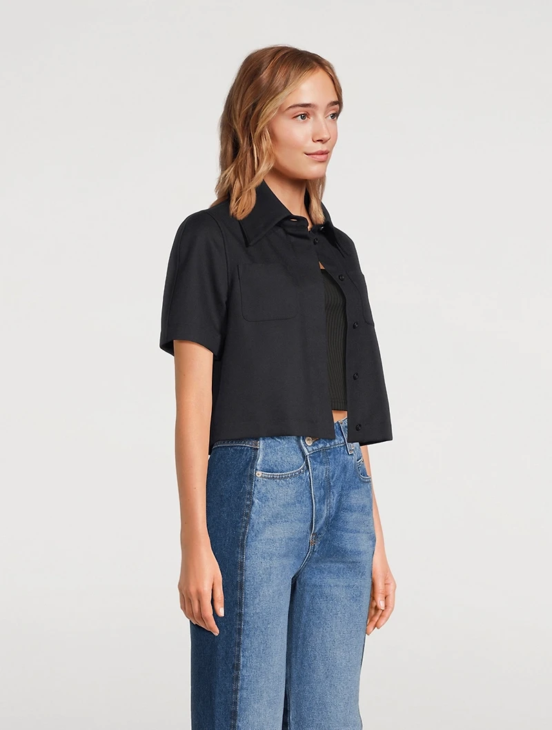 Reproportioned Wool And Cotton Shirt