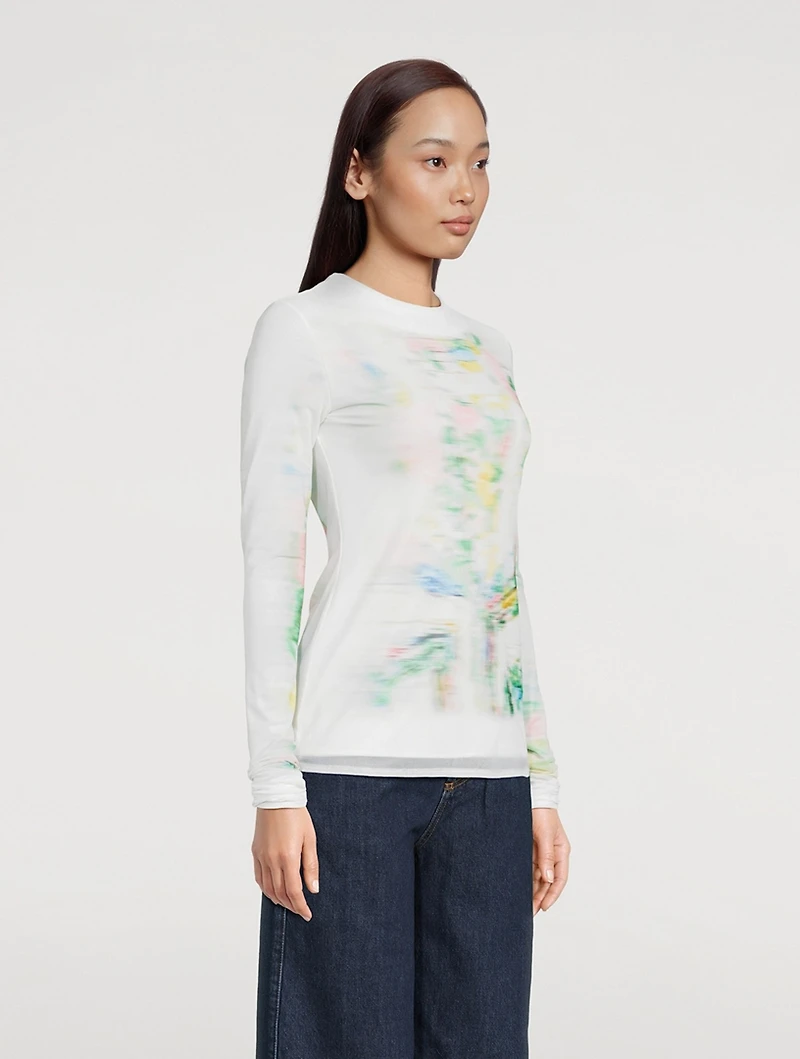 Mesh Top Blurred Print