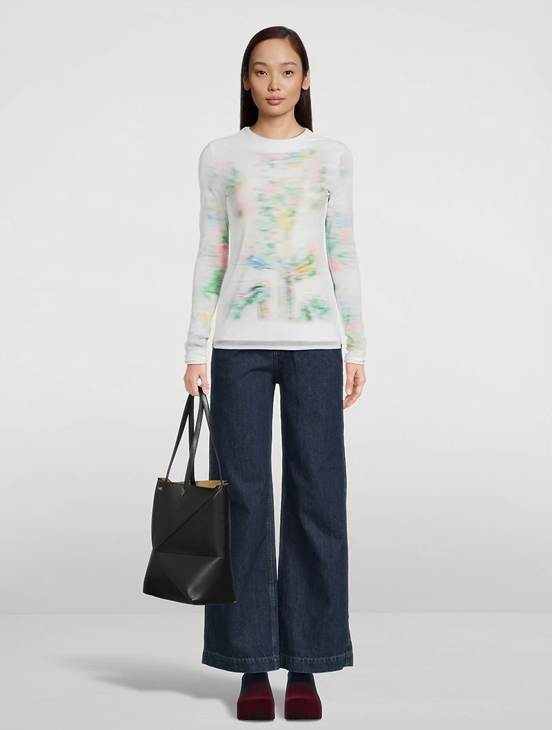 Mesh Top Blurred Print