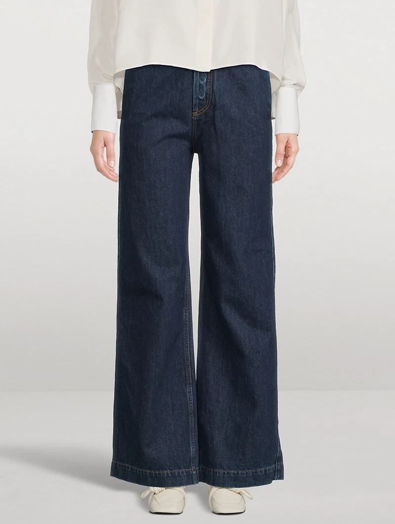 High-Waisted Wide-Leg Jeans