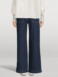 High-Waisted Wide-Leg Jeans