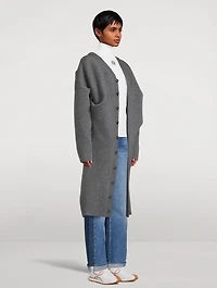 Draped Wool-Blend Coat