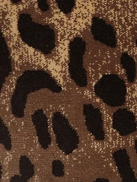 Cropped Turtleneck Leopard Print
