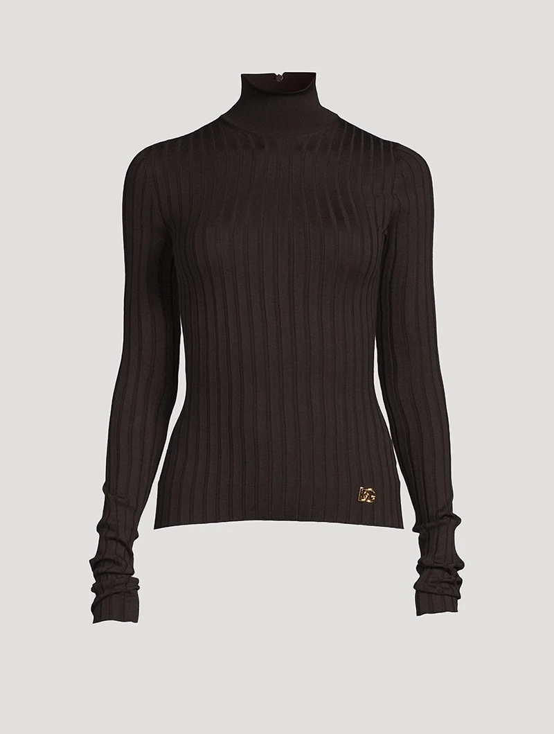 Rib-Knit Turtleneck