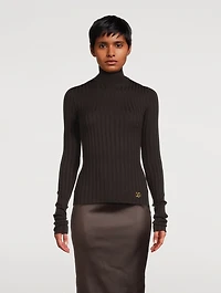 Rib-Knit Turtleneck