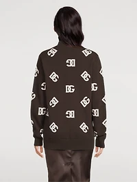Logo Jacquard Cashmere Cardigan