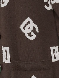 Logo Jacquard Cashmere Cardigan