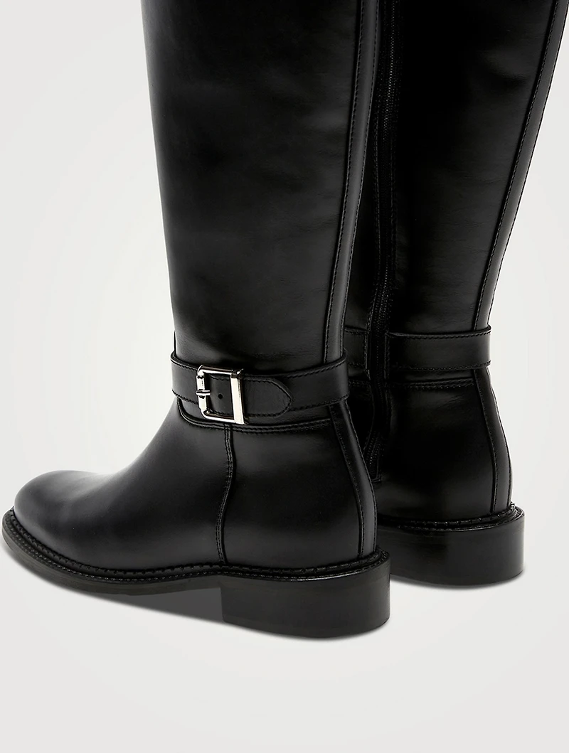 Stevie Leather Knee-High Boots