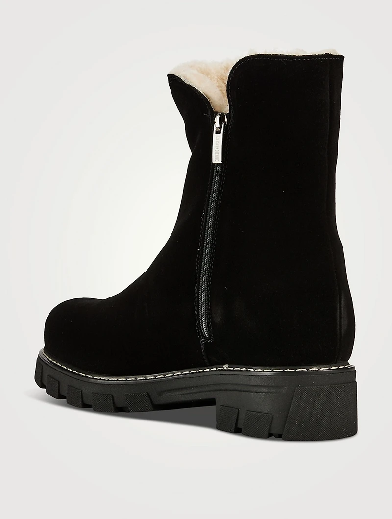 Adriana Shearling-Lined Suede Ankle Boots