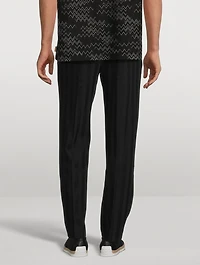 Zigzag Cotton-Blend Pants