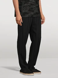 Zigzag Cotton-Blend Pants