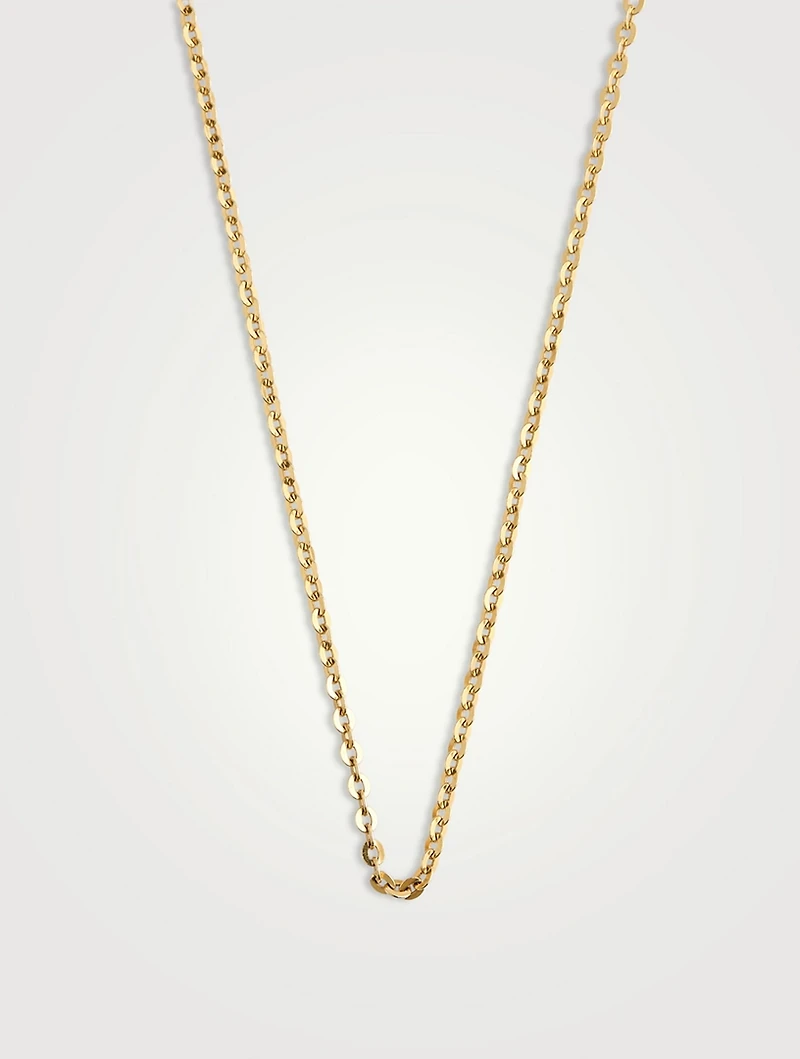 18K Gold Unoaerre Flat Cable Chain Necklace