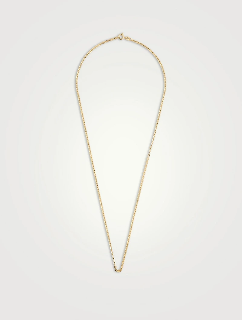 18K Gold Unoaerre Flat Cable Chain Necklace