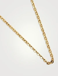 18K Gold Unoaerre Flat Cable Chain Necklace
