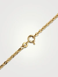 18K Gold Unoaerre Flat Cable Chain Necklace