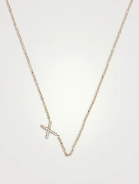 Love Letter 14K Gold X Initial Pavé Diamond Necklace