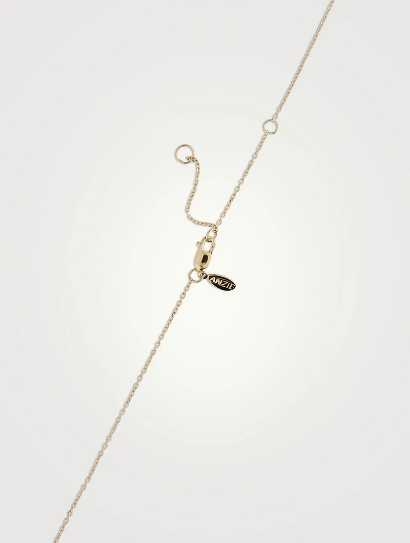 Love Letter 14K Gold X Initial Pavé Diamond Necklace