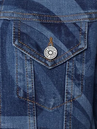 Denim Jacket Marmo Print
