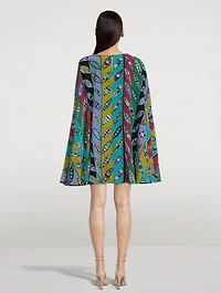 Silk Mini Dress Girandole Print