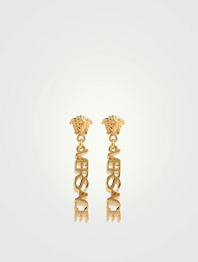 La Medusa Logo Drop Earrings