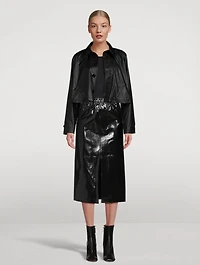 Patent Midi Skirt