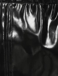 Patent Midi Skirt