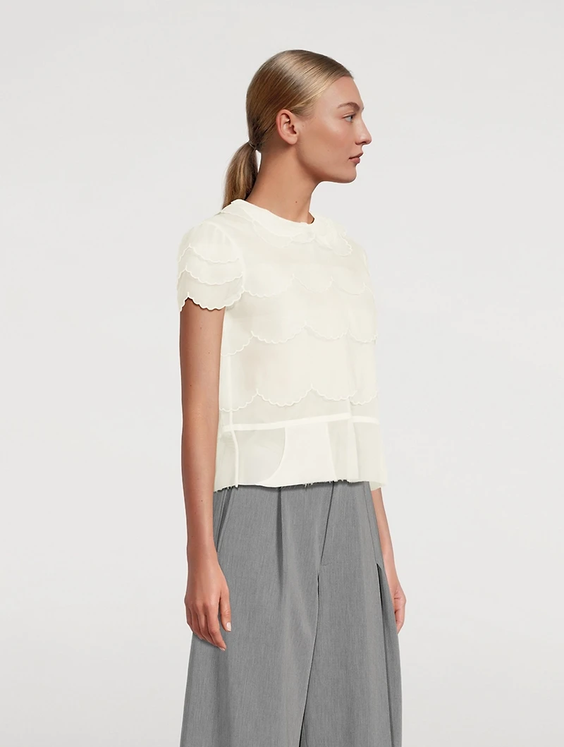 Frilled Organza Blouse