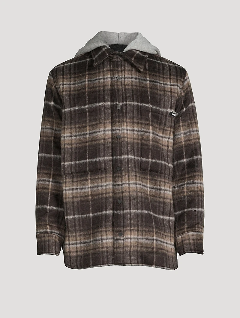 Wool-Blend Hooded Flannel