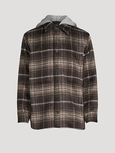 Wool-Blend Hooded Flannel