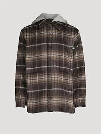 Wool-Blend Hooded Flannel