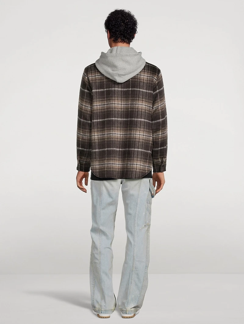 Wool-Blend Hooded Flannel