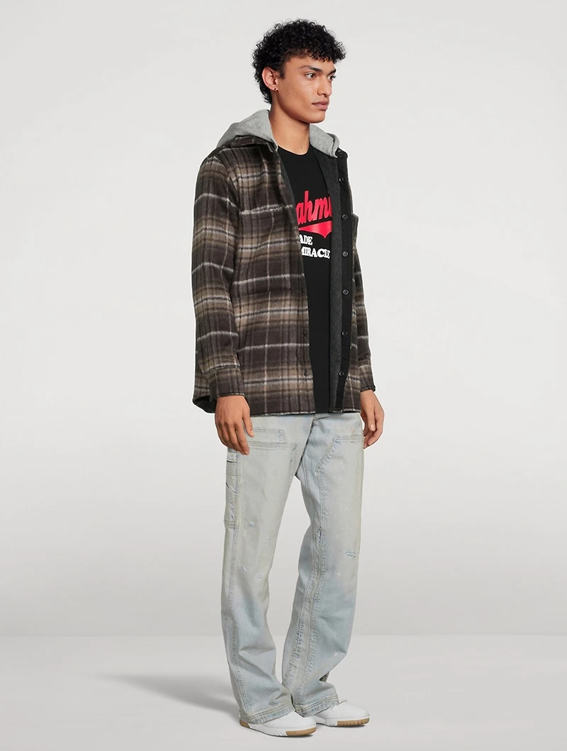 Wool-Blend Hooded Flannel