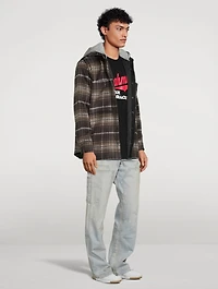 Wool-Blend Hooded Flannel
