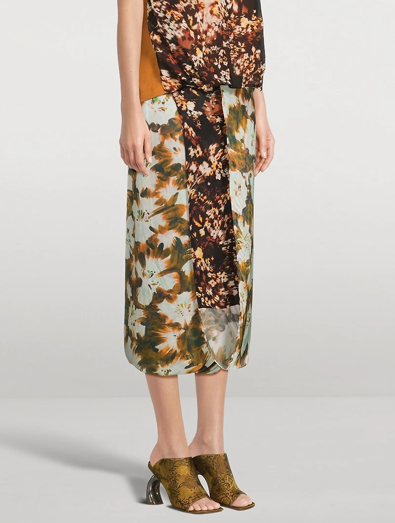 Curved-Heel Jacquard Mules