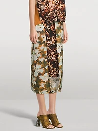 Curved-Heel Jacquard Mules