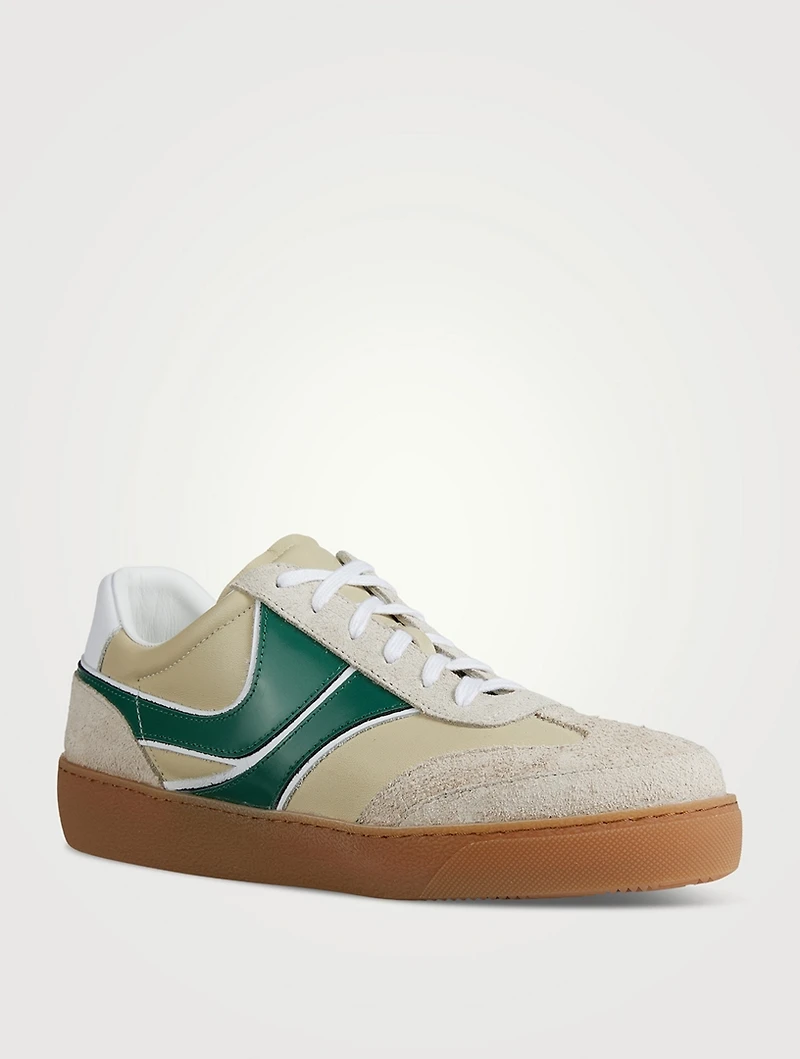 Leather And Suede Sneakers