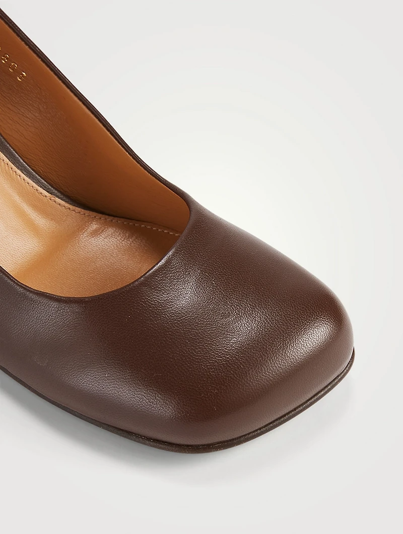 Leather Slingback Pumps