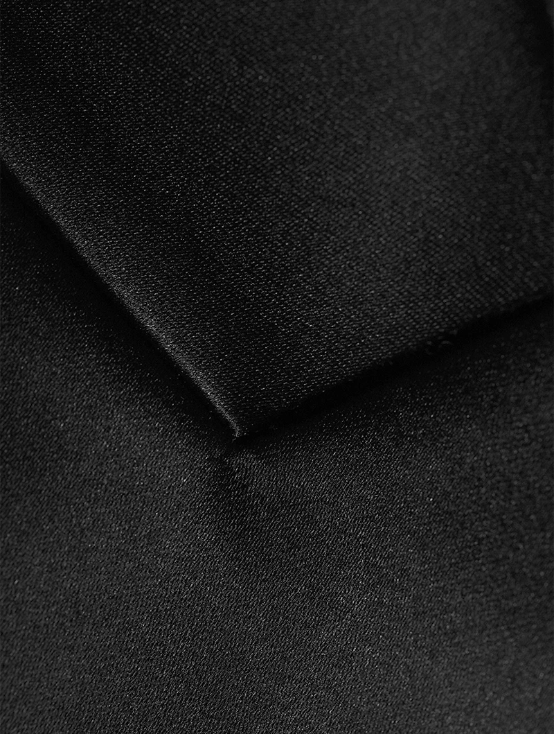 Wool-Blend Blazer With Pleated Back