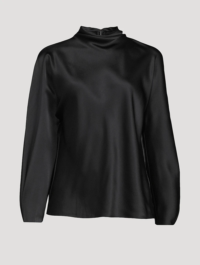 Draped Silk Blouse