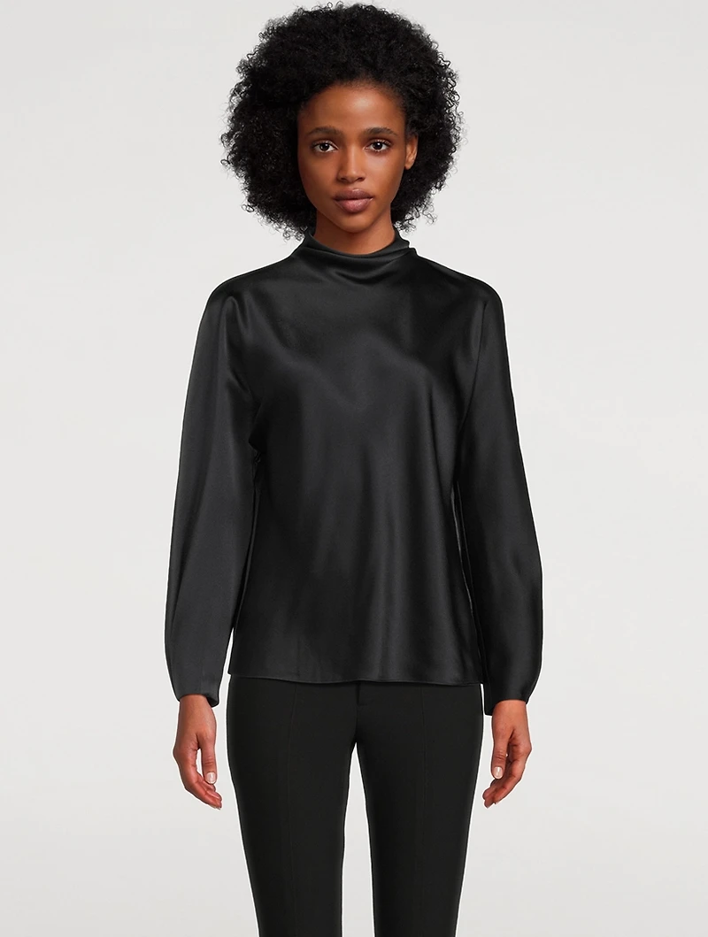 Draped Silk Blouse