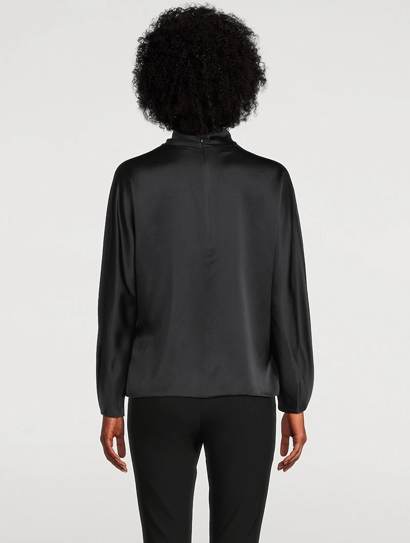 Draped Silk Blouse