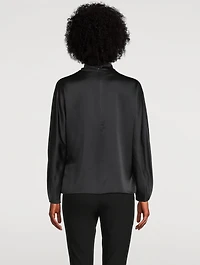 Draped Silk Blouse
