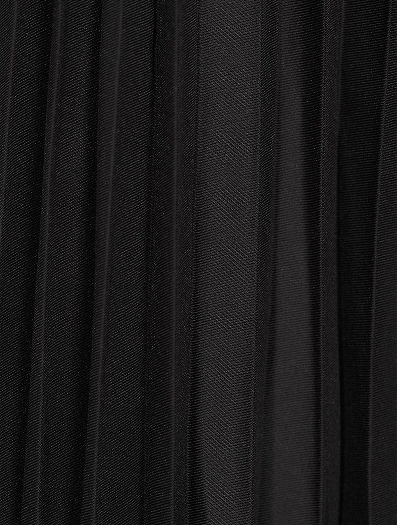 Pintuck-Pleated Midi Skirt