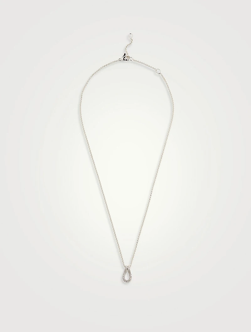 Surf Pavé Link Pendant Necklace With Diamonds